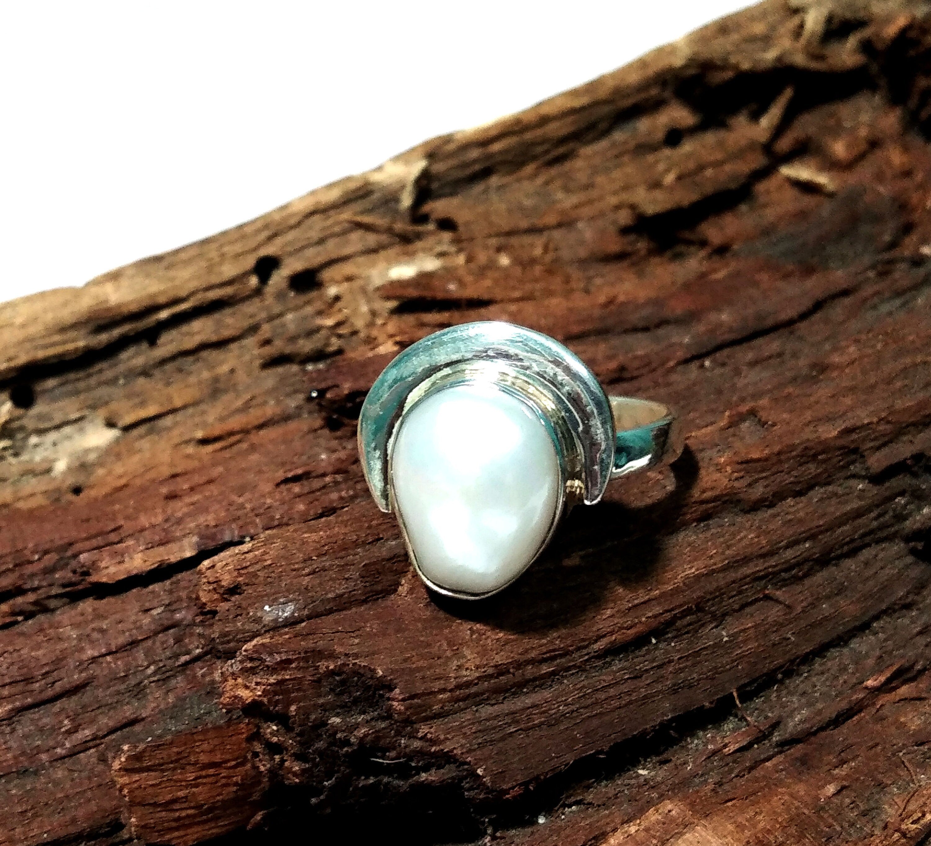 Amazing Design Good Making Ring, Natural Fresh Water Pearl Rings, With 925 Starling Silver Ring, Anniversary & Wedding Gift Ring For Women